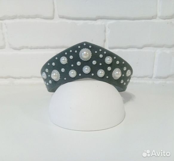 Кокошник ободок с бусинами