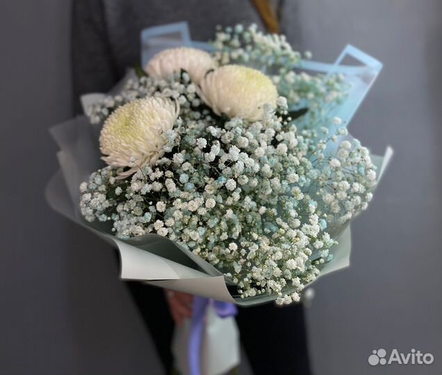 Букет с гипсофилой, Flowers124