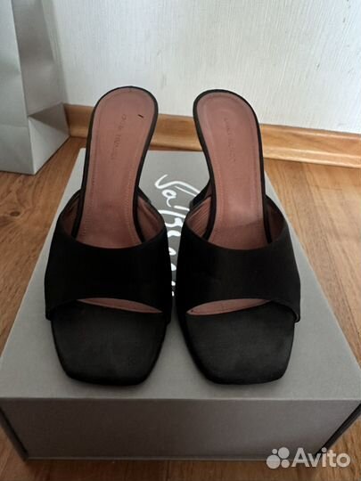 Мюли amina muaddi 39 в шелке