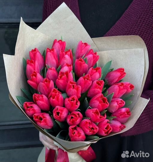 Букет 25 тюльпанов