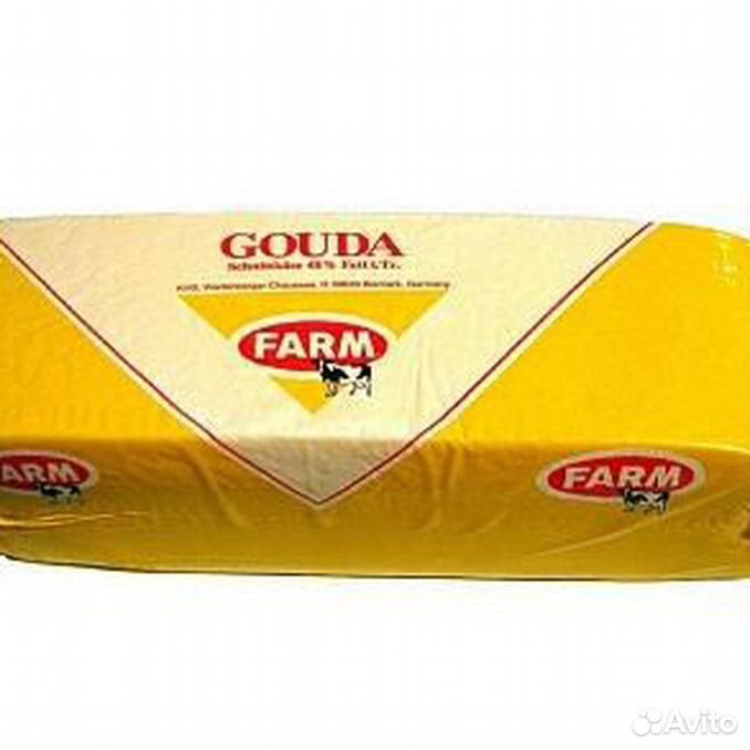 Сыр Эдам Ферма Босконе сырный продукт 45% 3,0кг брусок 1/4шт Россия - Твердые сы