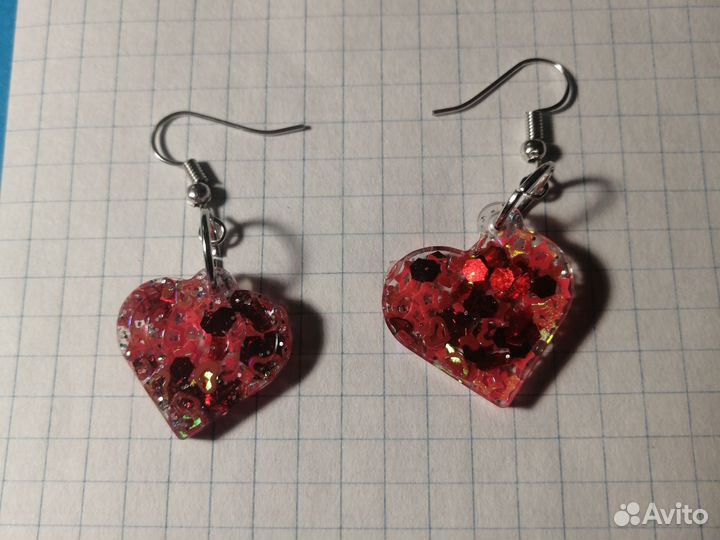 Серьги из уф смолы