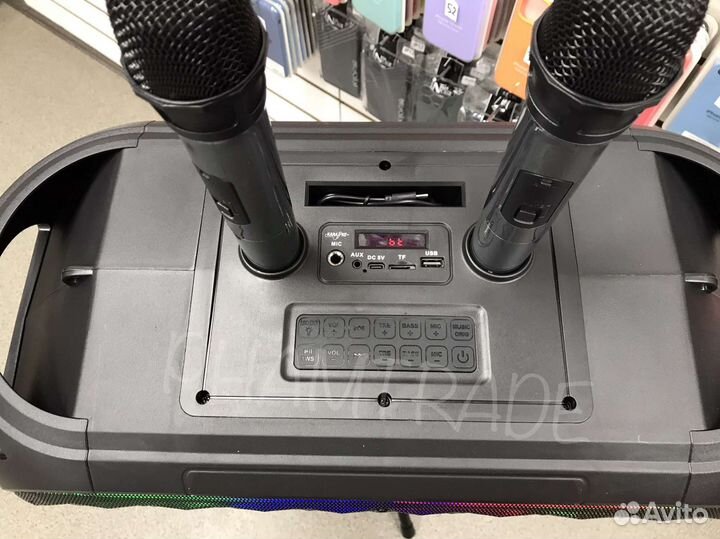 Большая блютуз колонка на стойке 80Вт арт.05