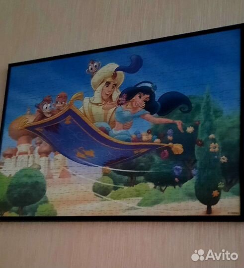 Картины из пазлов в рамке