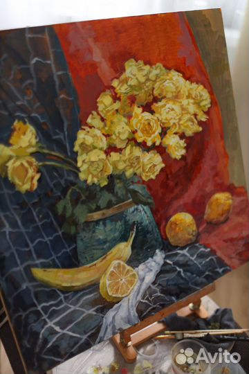 Картина маслом на холсте « Любовь к желтому»