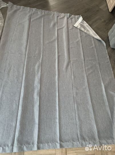 Продаю белый тюль и 2 серые портьеры