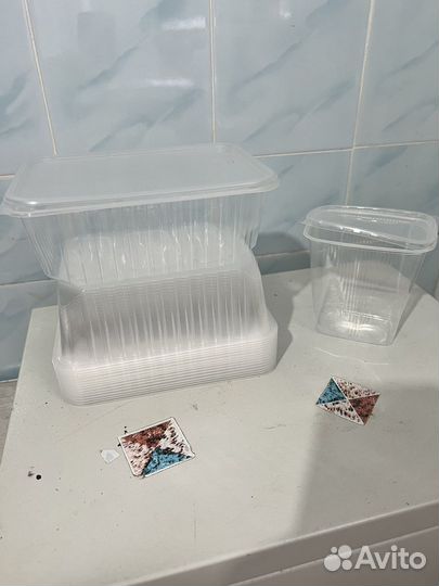 Одноразовые пластиковые контейнеры