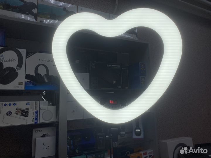 Кольцевая цветная лампа MJ-48 (сердце). 40 цветов