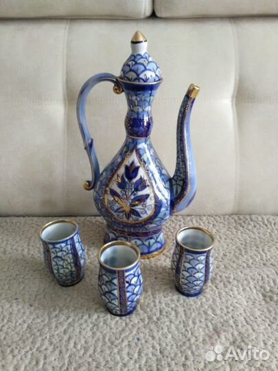 Фарфор СССР. Сусальное золото, кобальт. Редкий