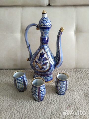 Фарфор СССР. Сусальное золото, кобальт. Редкий