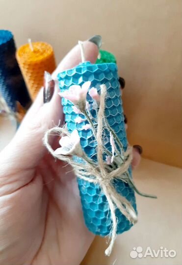 Свечи из вощины с травами