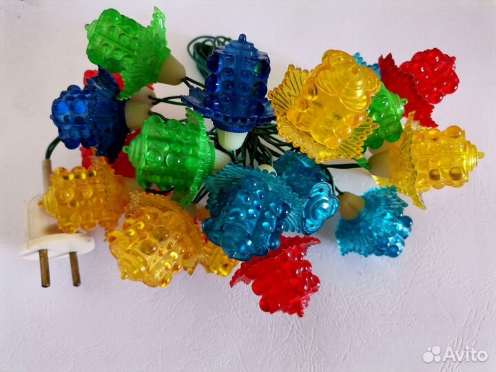 Елочная, новогодняя гирлянда СССР карнавальная