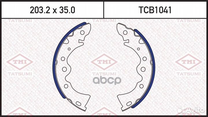 Колодки тормозные барабанные TCB1041 tatsumi