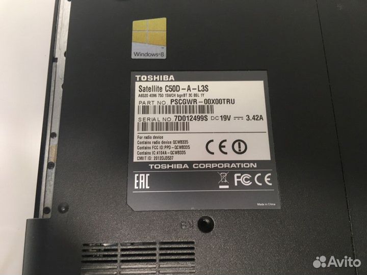 Корпус для ноутбука toshiba C50D