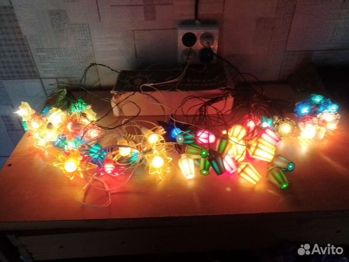 Ёлочные Гирлянды СССР Лилия, Сказка, Фонарики