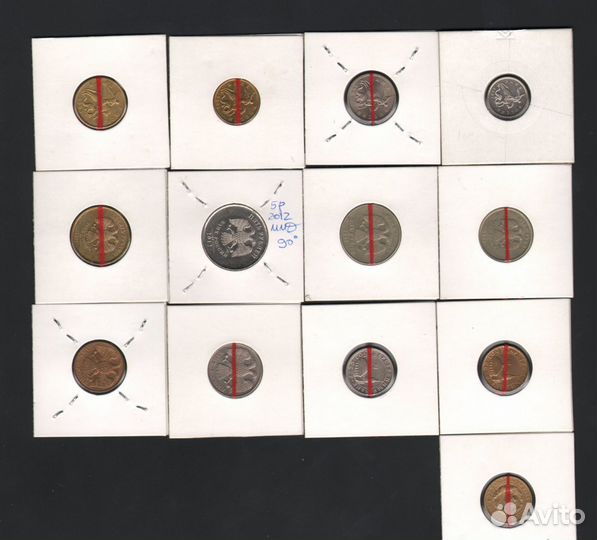 Брак монет, развороты, полные расколы