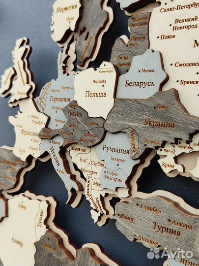 Карта Мира на стену