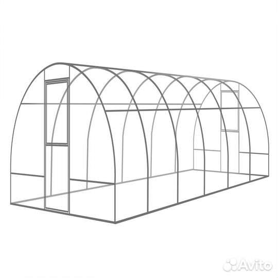 Теплица Мария Делюкс Усиленная 4м с поликарбонатом