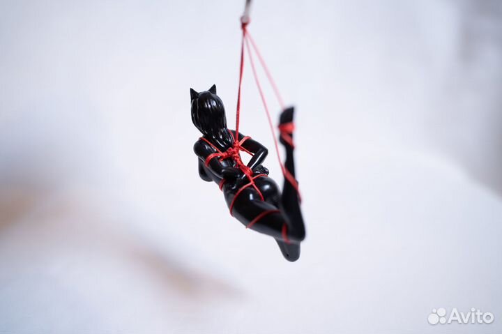 Шибари фигурка девушки в маске кошечки черная