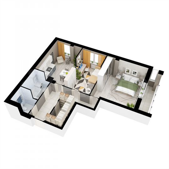 2-к. квартира, 69 м², 10/16 эт.