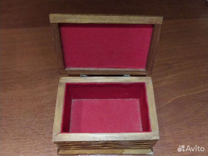 Шкатулка деревянная резная винтаж СССР