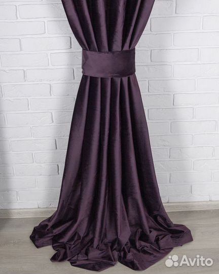 Шторы бархат Беллиссимо спелая слива