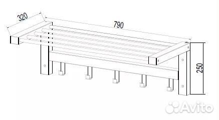 Вешалка настенная белая в прихожую, IKEA