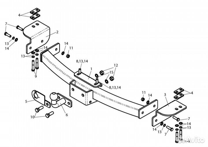 Фаркоп на Toyota Land Cruiser Prado, с 2002 г.в