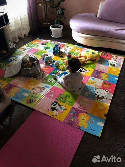Детский коврик для ползания новый (заводской брак)