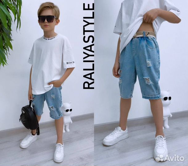 Шорты джинсовые для мальчика от 7 до 12 лет