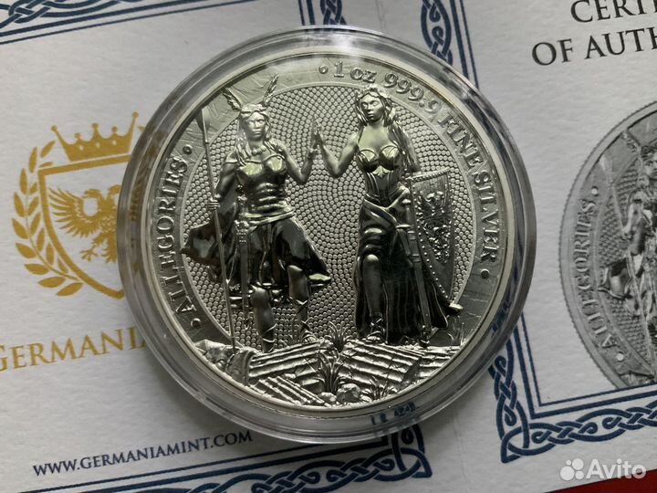 5 марок Германия Галия 2023 Серебряная монета