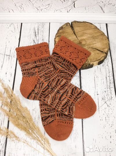 Носки шерстяные вязаные ручная работа