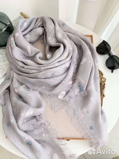 Платок Chanelнатуральный шелк + модал.1,40/1,40