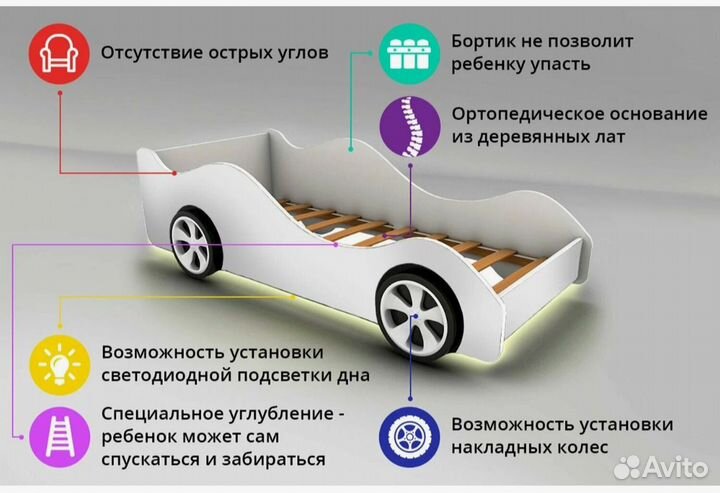 Кровать- машина для мальчика