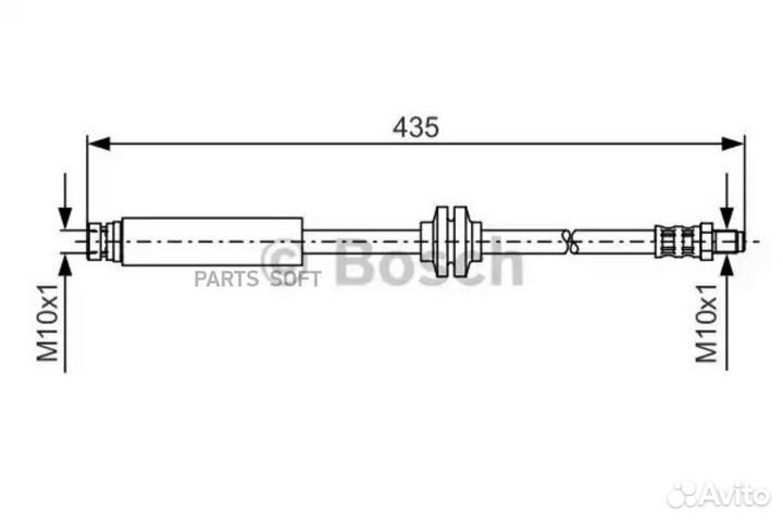 Bosch 1987476182 Тормозной шланг задний / ford C-MAX, focus II 1.4-1.8ALK 07