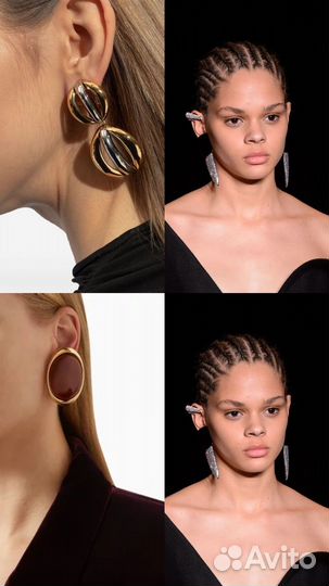 Серьги saint laurent