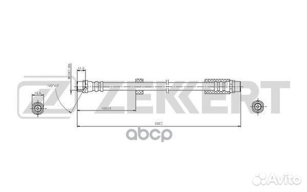 Шланг тормозной передний Audi A4 00- Seat Exeo 08