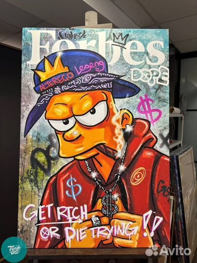 Стильные картины акрилом в интерьер лофта