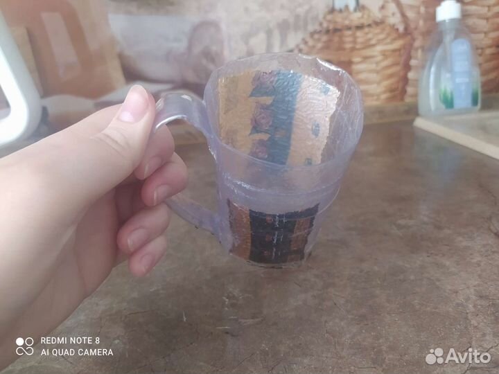 Кружка пластиковая, экологическая