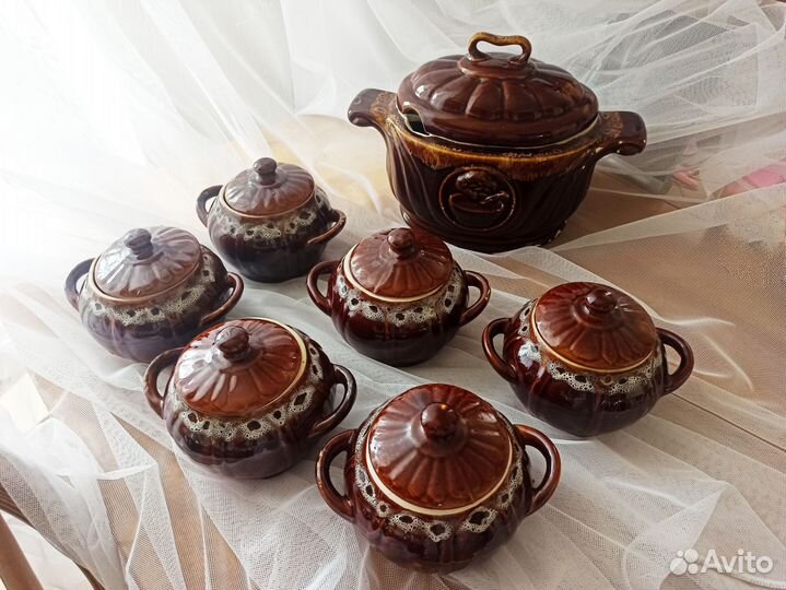 Керамические горшки супница