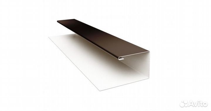 Планка П-образная Quarzit 0,5 мм, Цвет RR 32, Покрытие Quarzit с пленкой, Толщина металла 0,5 мм