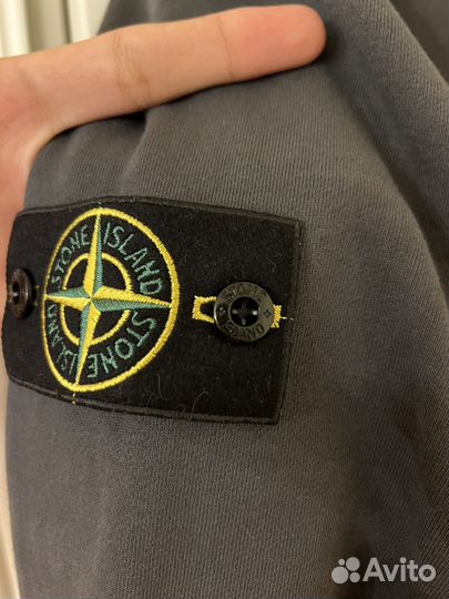 Зип Худи Stone Island тёмно-серая