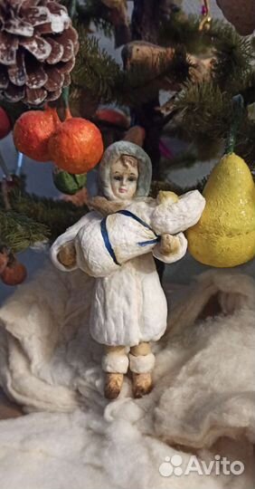 Ватные елочные игрушки