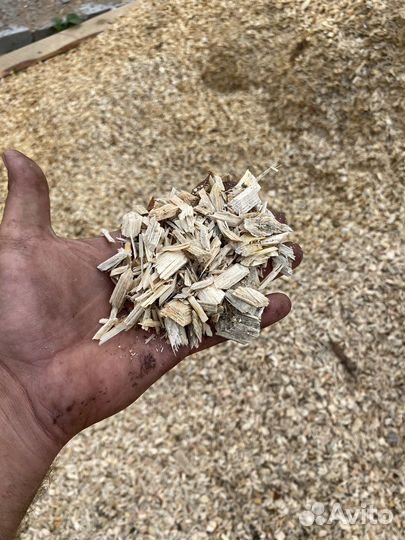 Кора, щепа для мульчирования.- мульча