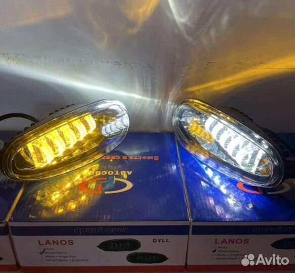Противотуманные фары на chevrolet lanos 100W
