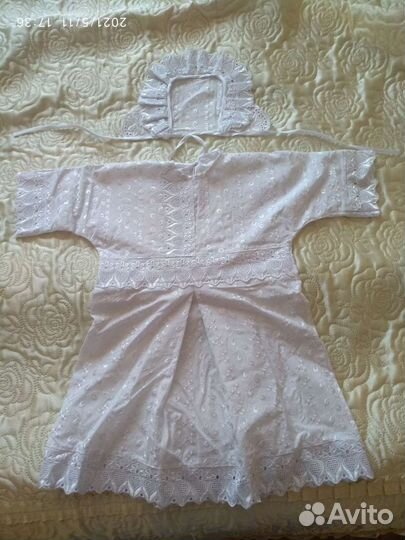 Рубашка крестильная 3-6 мес(62-74см)