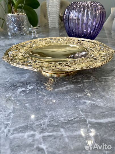 Позалоченная серебренная конфетница