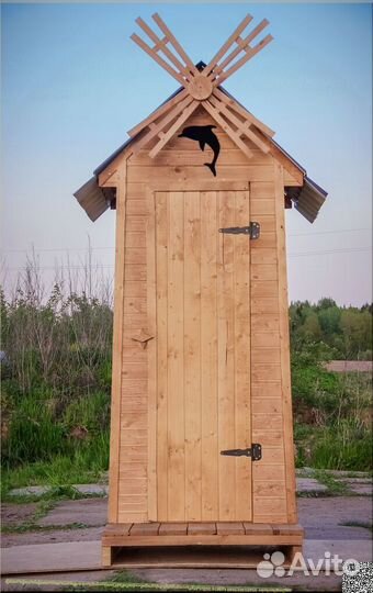 Дачный туалет деревянный KEY669