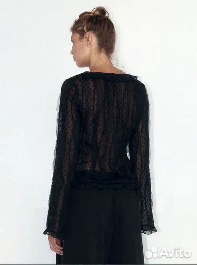 Блузка шифоновая с завязками и воланами Befree р.X