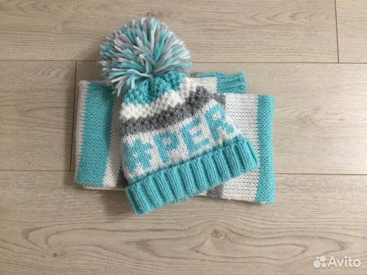 Комплект шапка и шарф для девочки